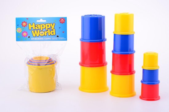Helder op Kunstmatig Koken Stapelbekers - Happy World - Anyfma Lifestyle Boxtel